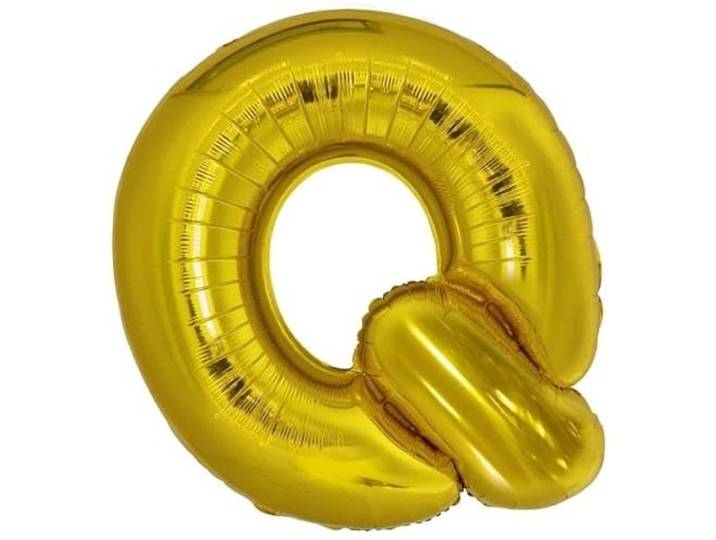 Amscan 9909592 9909592-Gouden Letter Q SuperShape Folie Ballon-38, Goud