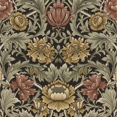Harry & Grace Acanthus Floral Cameo Peel and Stick Wallpaper