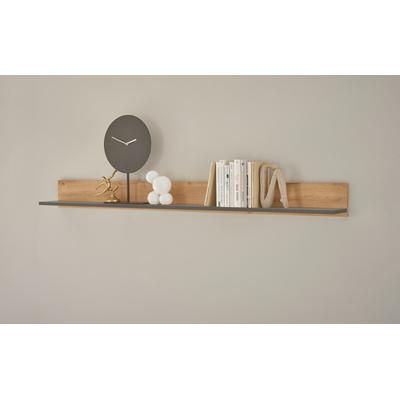 Wandregal HOME AFFAIRE "City/Giron, modernes Wandboard, Wandhalter mit Ablagefläche", schwarz (eiche evoke), B:170cm H:15cm T:17cm, Holzwerkstoff, Regale, Wandregal, vielseitig einsetzbares Hängeregal