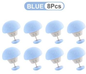 Inspired Living Premium Bed Sheet & Quilt Clip Set Secure Duvet Cover Fastener Grip (48 Pcs) blue 8pcs