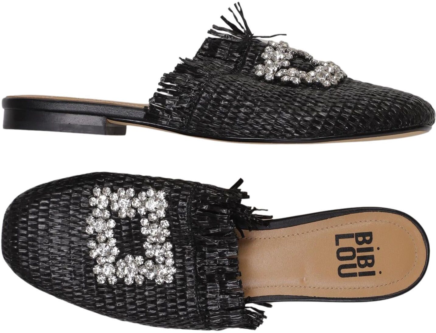 Bibi Lou Damen Sandalen, Schwarz, Gr. EU 37, Kunstleder - Second Hand
