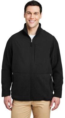 CORE365 CE890 Men's Journey Summit Hybrid Full-Zip Jacket in Black size Medium   Polyester