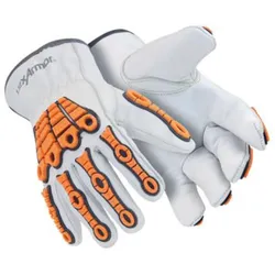 Uvex HexArmor Chrome SLT™ 4060 Schnittschutz-Hitzeschutz-Leder-Im weiß/orange 6 - 6065306 - weiß/orange
