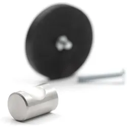 3x Siro, Kleiderhaken + Wandgarderobe, Garderobenknopf magnetisch zylindrisch
