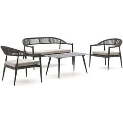 Manifesto Belpasso Sessel-Sofa Lounge-Set 4-teilig