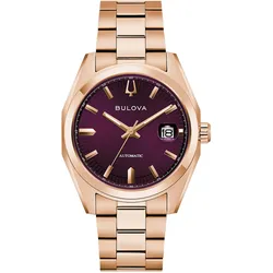 Bulova 97B234 Herrenuhr Automatik Surveyor Roségoldfarben/Lila