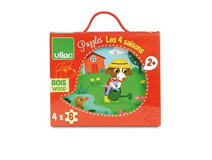 Vilac 2641 Vier Seizoenen Houten Puzzel, Multi-Color