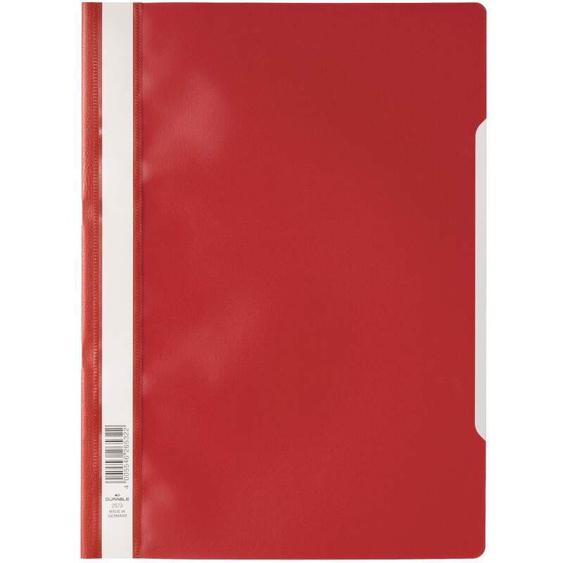 DURABLE 10 Schnellhefter Kunststoff rot DIN A4