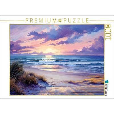CALVENDO Puzzle Sonnenuntergang am Meer | 1000 Teile Lege-Größe 64x48cm Foto-Puzzle für glückliche Stunden, von , Calvendo Puzzle