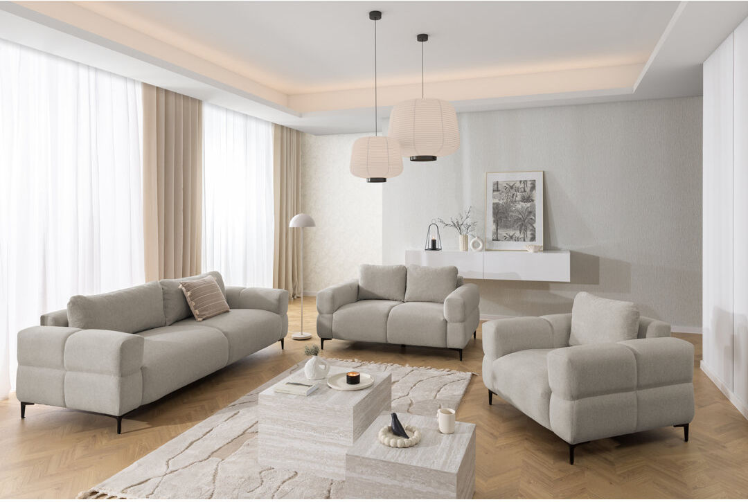 S-Style Furniture Cardea 3 Piece Standard Living Room Set Taupe 3
