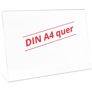 Böttcher-AG Tischaufsteller A4 quer, aus Kunststoff, L-Form, einseitig
