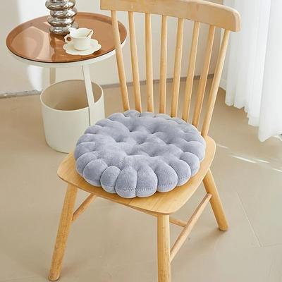 Inspired Finds Biscuit Shaped Plush Cushion Soft Cookie Pillow Seat Pad silver