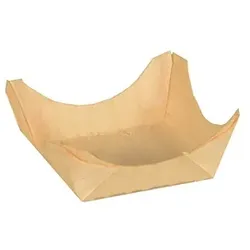 PAPSTAR 50 Fingerfood - Schalen, Holz "pure" eckig 1,5 cm x 4 cm x 4 cm