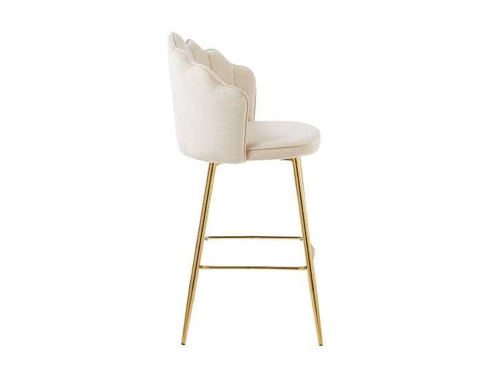 Barhocker, Muscheldesign, Schwarz, 100 cm, Gepolstert, Modern, 2er-Set