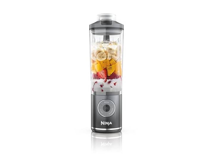 Ninja Blast Max tragbarer Mixer & Smoothie Maker, 570 ml, Kühles Grau