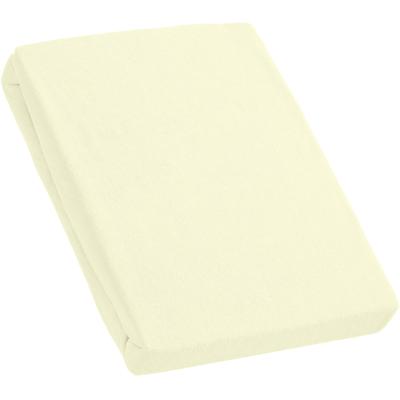Spannbettlaken KUM "Frottee Spannbetttuch", beige (natur), L:200cm, Frottee, Obermaterial: 100% Polyester, Bettlaken, Spannbettlaken, bis ca. 30 cm Matratzenhöhe, weich & kuschelig