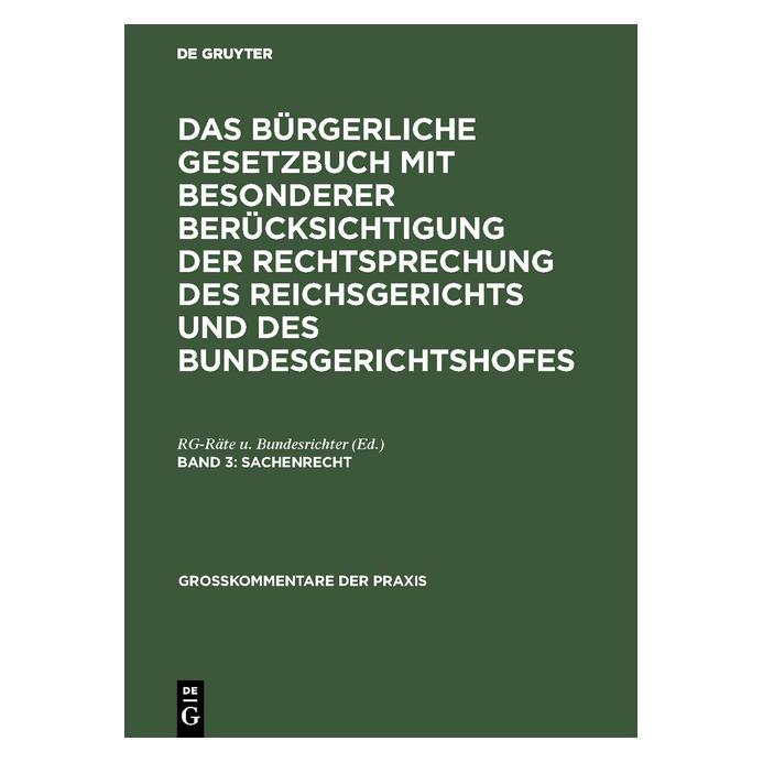 De Gruyter Sachenrecht (Deutsch, Hardcover) (66439150)