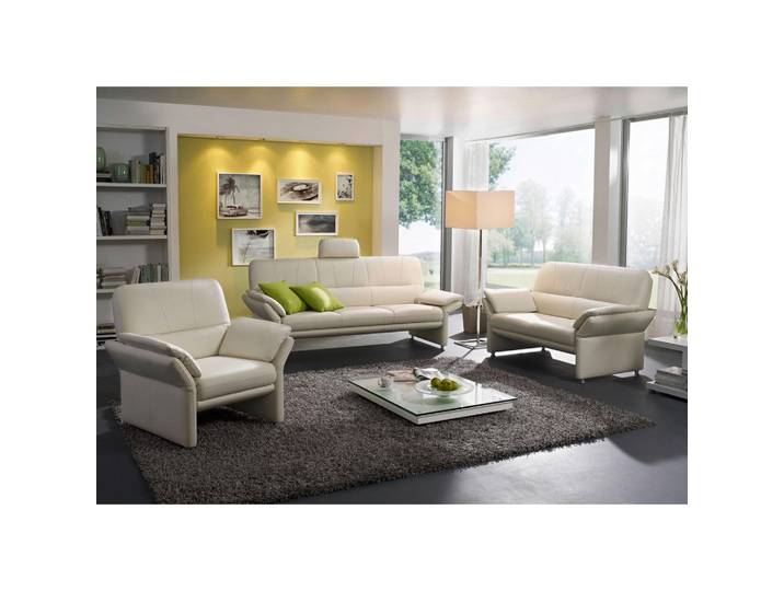 Horst AG 2-Sitzer-Sofa, Beige, Metall, Echtleder, Rindleder, 147x172x90 cm, Lederauswahl, Hocker erhältlich, individuell planbar, Wohnzimmer, Sofas & Couches, Ledersofas