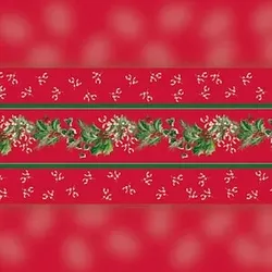 Mank Tischläufer Airlaid Elise, 40 cm x 24 m , 1 Stück - Ilex-Zweige Weihnachten