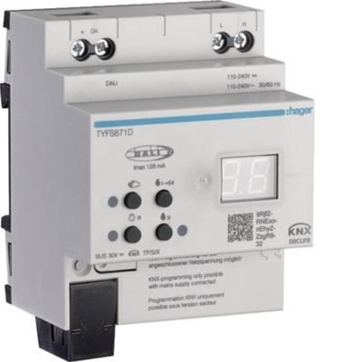 Hager Gateway DALI, KNX, REG, 230V, mit LED-Anzeige, 4TE, IP20, TYFS671D