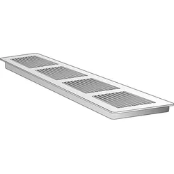 Helios Lüftungsgitter LG 400/100  60308 400 x 100 mm, Aluminium