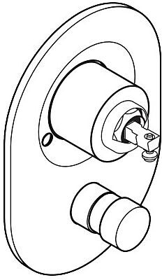 Hansgrohe Umrüstset Wannenmischer 97111000 Lochabstand 8 cm mit Rohrunterbrecher chrom