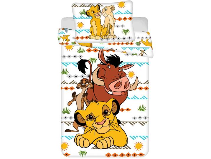 Disney The Lion King Dekbedovertrek Timon en Pumba - 140 x 200 cm