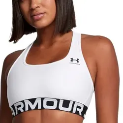 Under Armour BH Mid Branded Sport Bra Weiß Polyester Small Damen