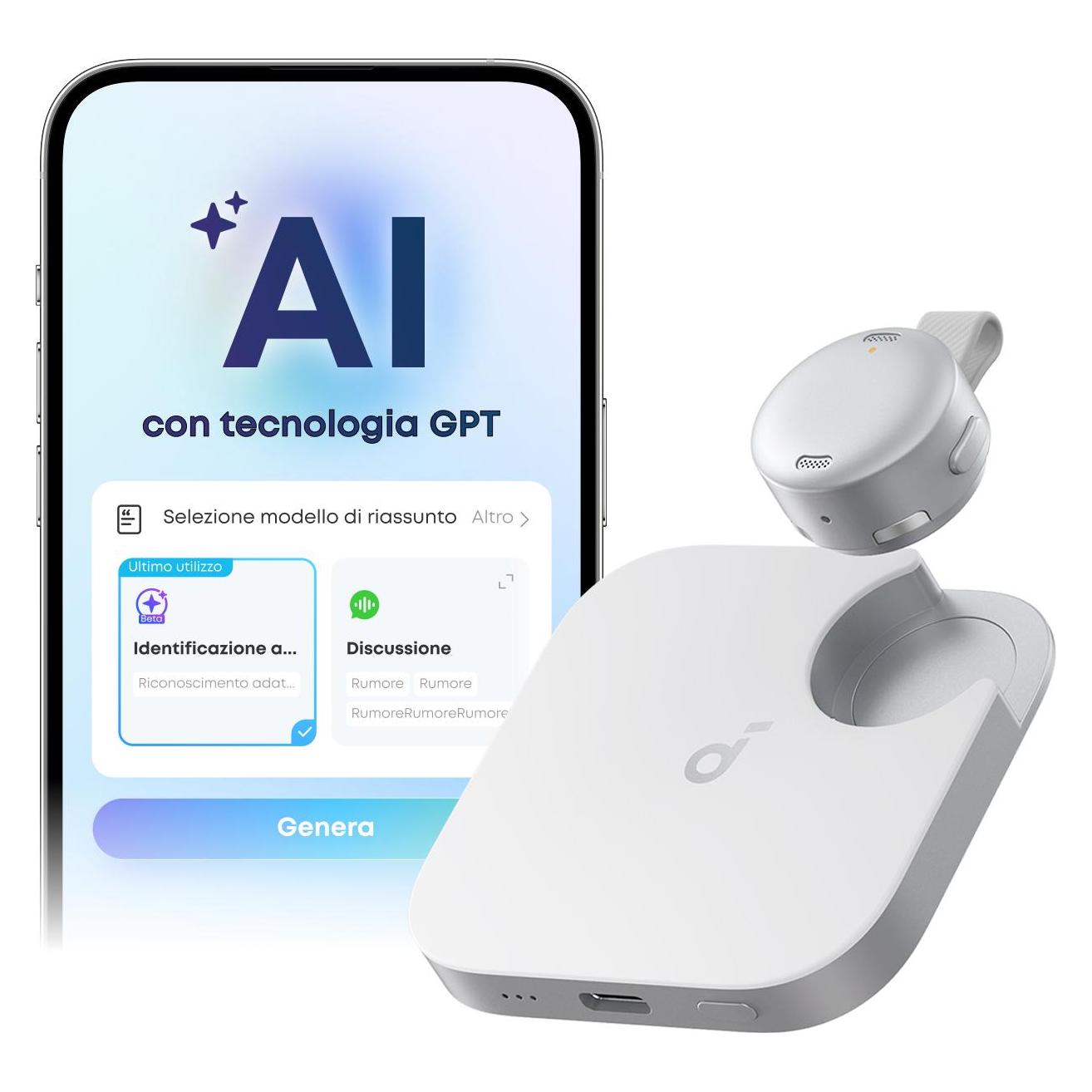 Anker soundcore Work - Portable Al voice recorder (8 GB) (D3200G21)