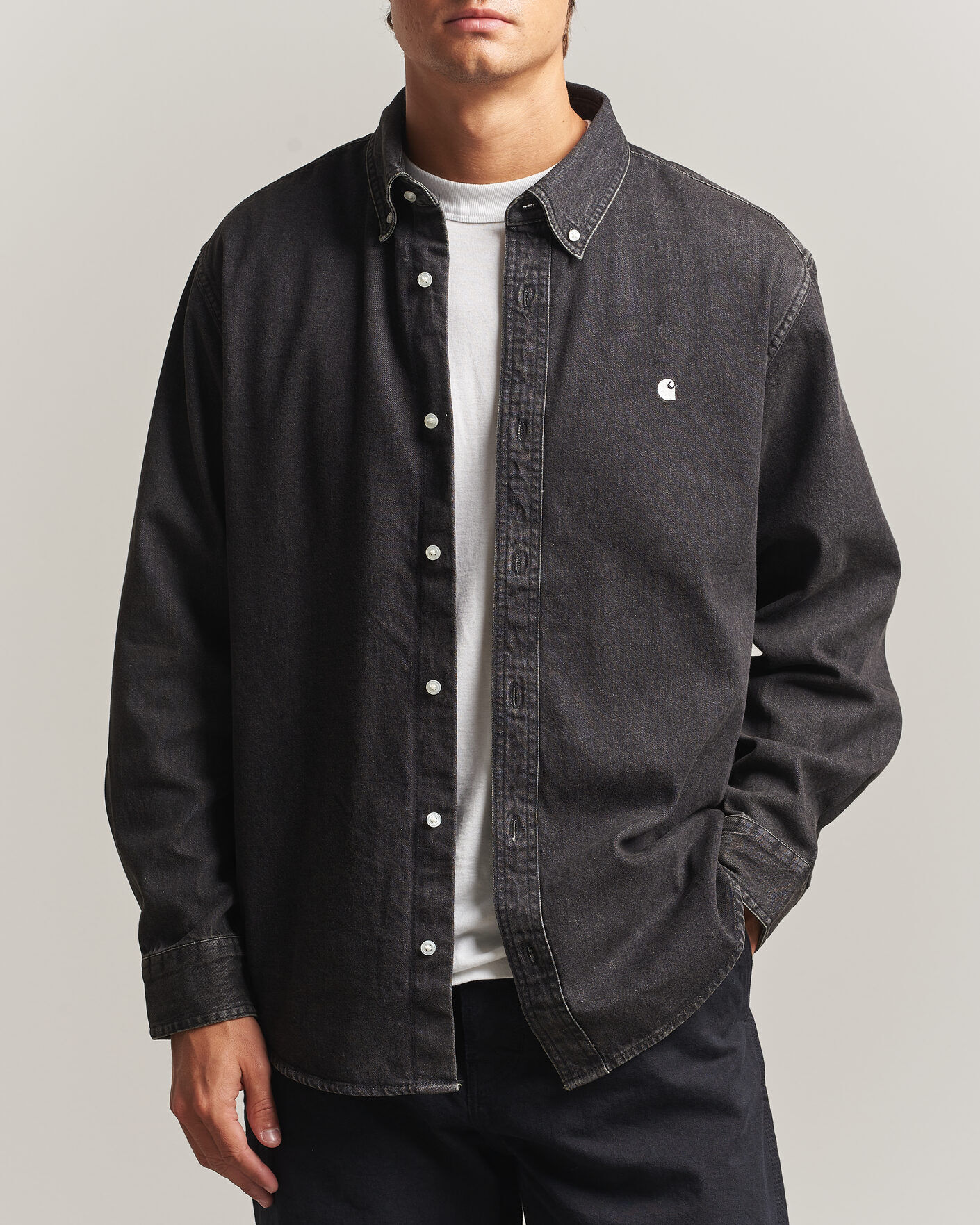 Carhartt WIP Lucas Denim Shirt Black men S Sort