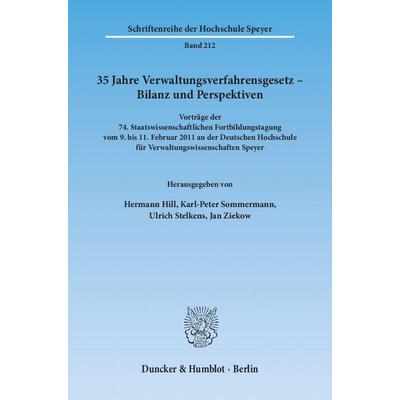 35 Jahre Verwaltungsverfahrensgesetz – Bilanz und Perspektiven., Taschenbuch von , Duncker & Humblot, 978-3-428-13755-8