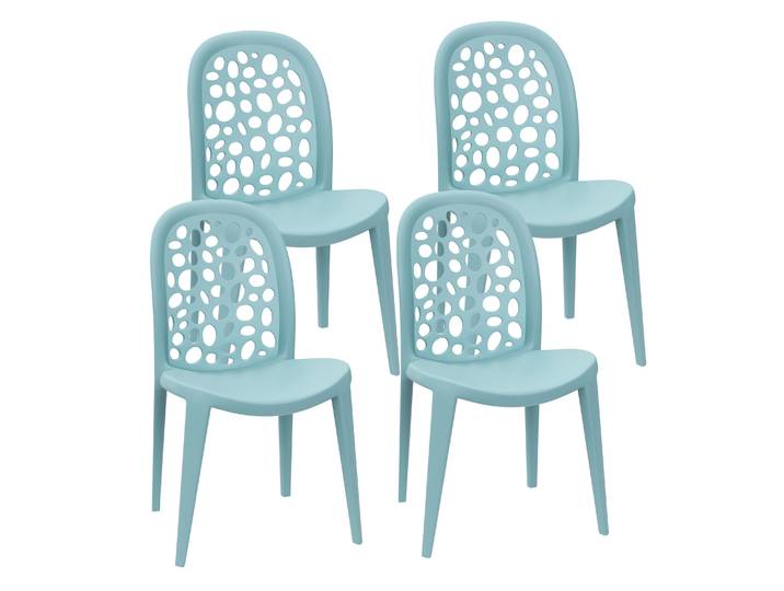 Gartenstuhl LONA 4er Set blau