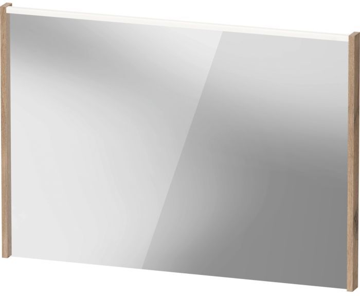 Duravit D-Code Spiegel DC7078055550000 1000x700x48, Eiche Marmoriert, mit LED Beleuchtung