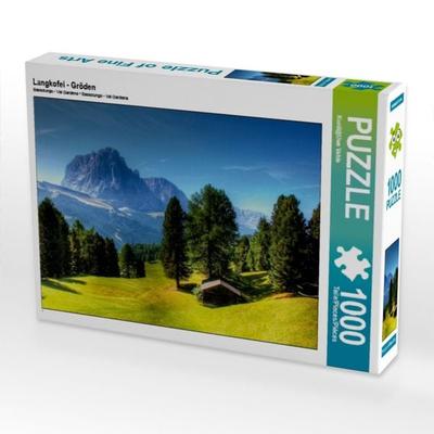 CALVENDO Puzzle Langkofel - Gröden | 1000 Teile Lege-Größe 64x48cm Foto-Puzzle für glückliche Stunden