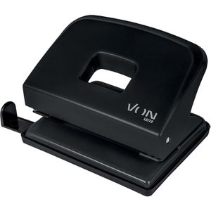 VON-Leitz Locher 50200095, schwarz, Bürolocher, Stanzleistung ca. 20 Blatt