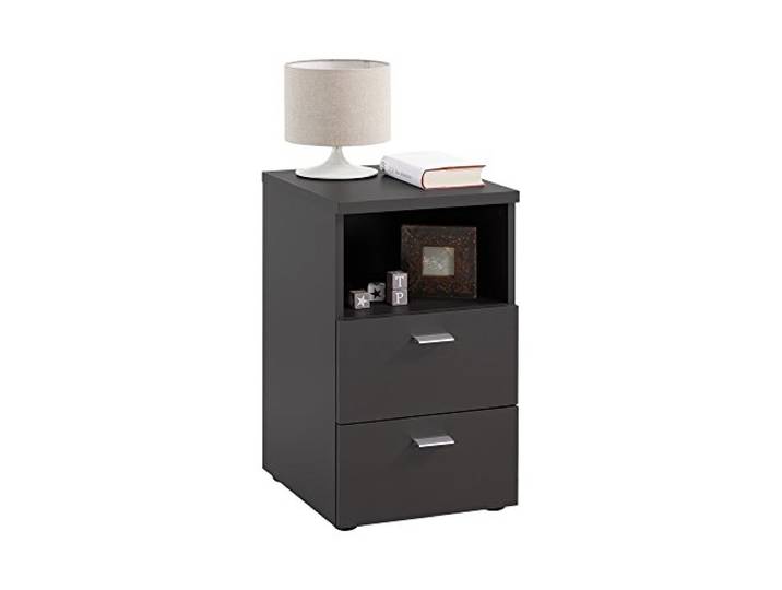 FMD Möbel, 652-001E Colima 1 Nachtkonsole in ausführung schwarz, melaminharz beschichtete spanplatte, maße 35.0 x 61,5 x 40.0 cm (BHT)