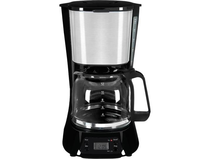 EXQUISIT Filterkaffeemaschine KA 6119 isw , schwarz (schwarz, inox), 1,5 l, 15, Kaffeemaschinen, Filterkaffeemaschine