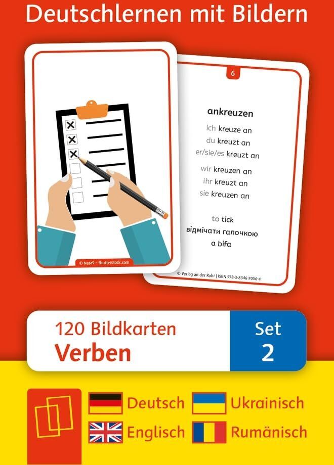 Verben: Set 2 - Deutsch, Englisch, Ukrainisch und Rumänisch - Preis vom 09.10.2026 07:28:09 h