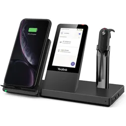 Yealink WH67 MS (Kabellos, USB-A, Microsoft Teams), Office Headset, Schwarz