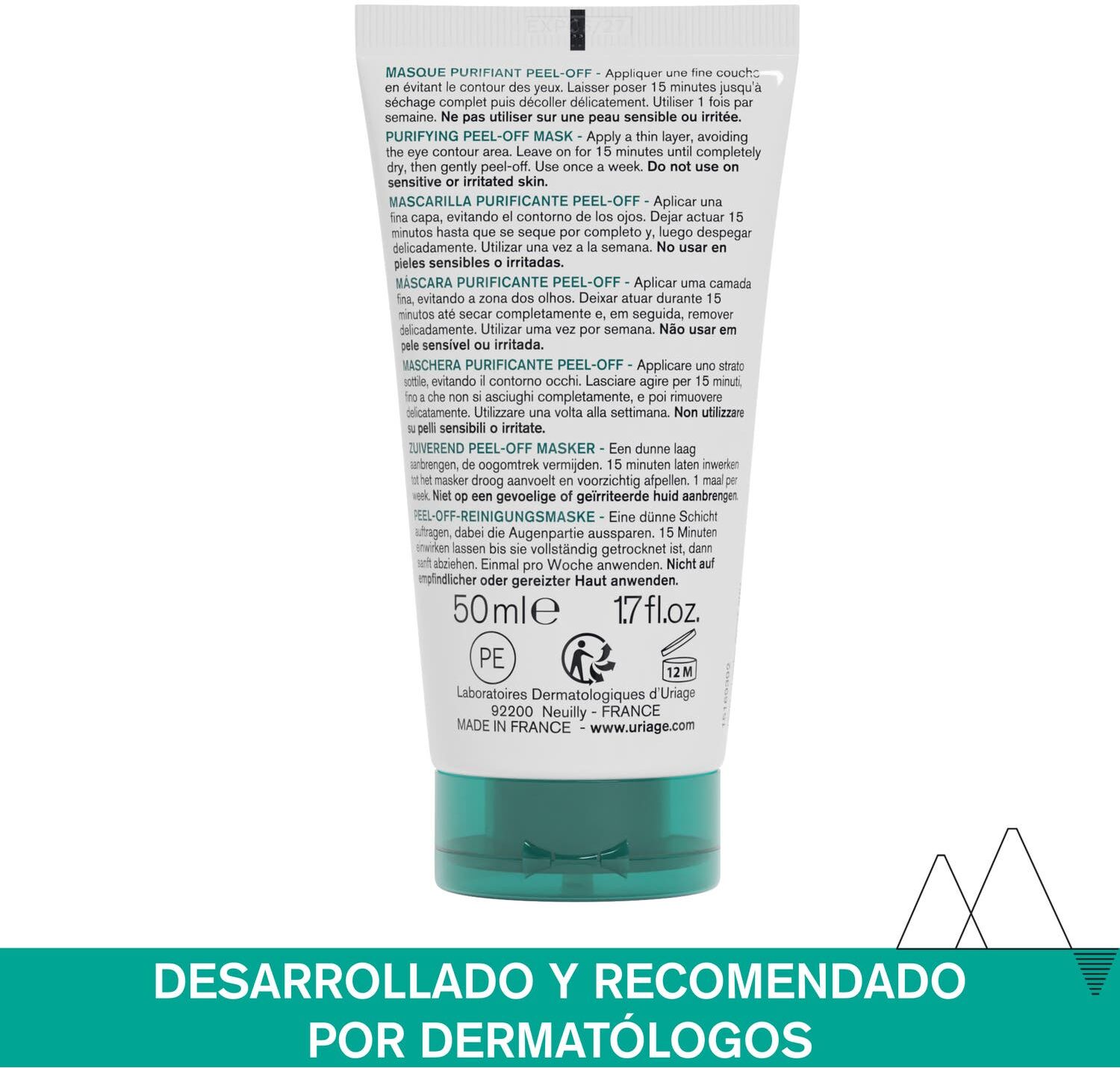 URIAGE Hyseac Mascarilla Purificante Peel Off 50 ml