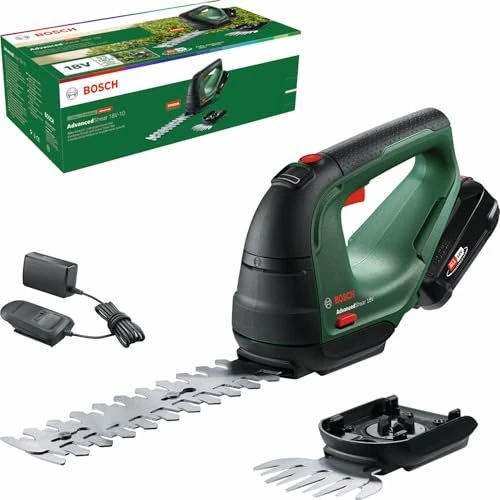 BOSCH Akku-Gras- und Strauchschere AdvancedShear 18V-10, Messersatz 0.600.857.001 (ohne Akku)