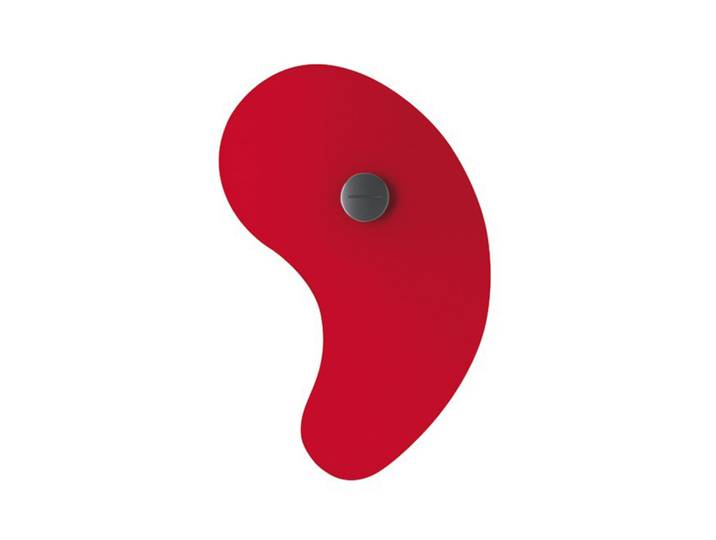 FOSCARINI lampe murale applique BIT (Bit 1 Rosso - verre serigrafié et métal verni)