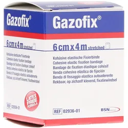 Gazofix latexfrei Fixierbinde 6 cm x 4 m beige 1 St