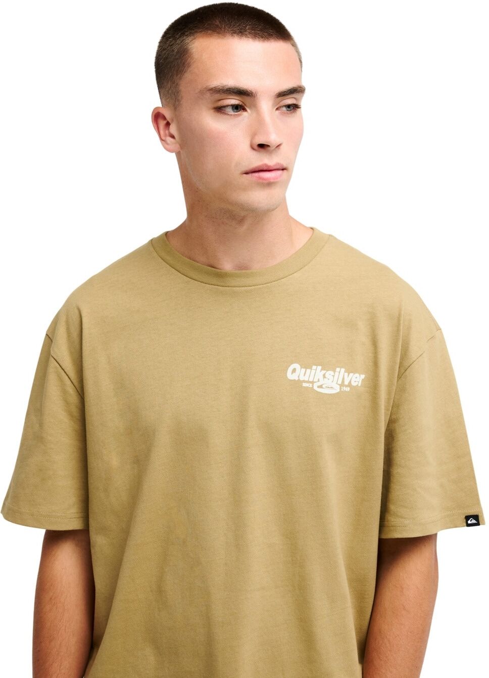 T-Shirt QUIKSILVER "Deep House", Herren, Gr. XXL, beige (kelp), Obermaterial: 100% Baumwolle., Shirts T-Shirt kelp XXL