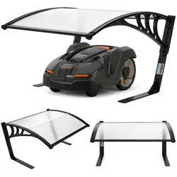TRUTZHOLM Mähroboter Garage wetterfest Überdachung mit UV-Schutz & Metallfüßen Carport