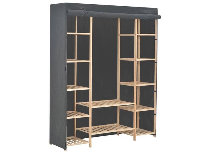 SALE 2025 Placard de Chambre - Garde-robe Gris 13 Garde-robe Gris 135x40x170cm Tissu ABHT 8678124
