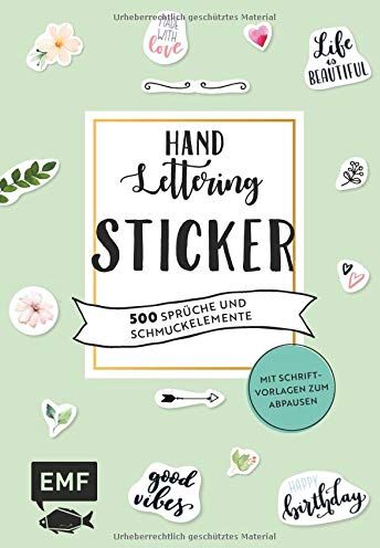 Handlettering-Sticker – 500 Sprüche und Schmuckelemente: Mit Schriftvorlagen zum Abpausen - Preis vom 16.10.2026 11:41:07 h
