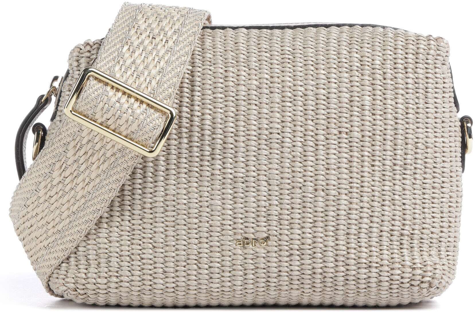 Abro Raffia Kaia Umhängetasche, grau