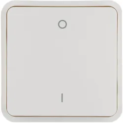 Hager WNT932B Wippe 1fach für Taster BA AP, Bedruckung oben 0/unten 1, W.1 IP55, p.weiß