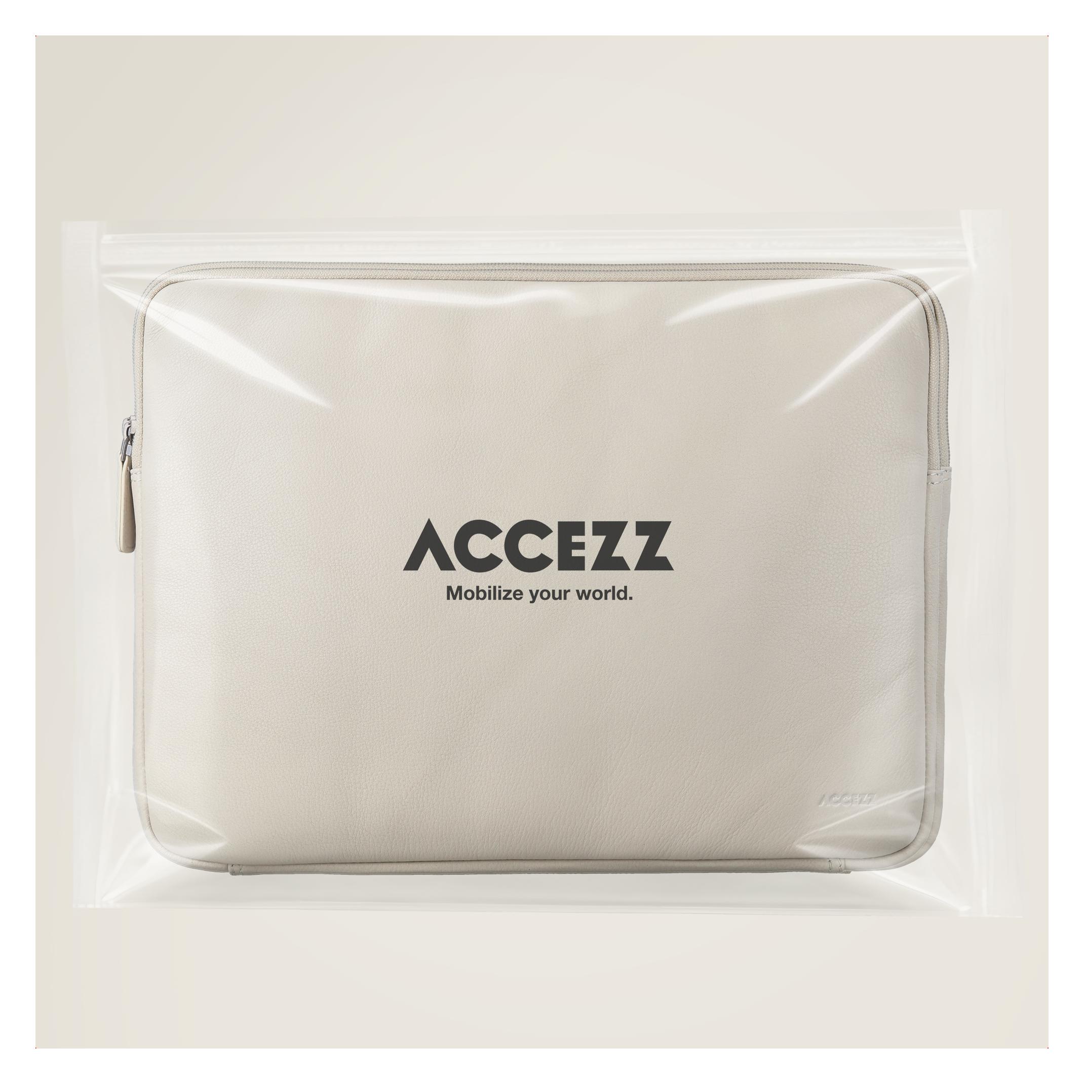 Accezz Laptoptasche aus Leder mit Reissverschluss (14", Universal) (SH00089430)